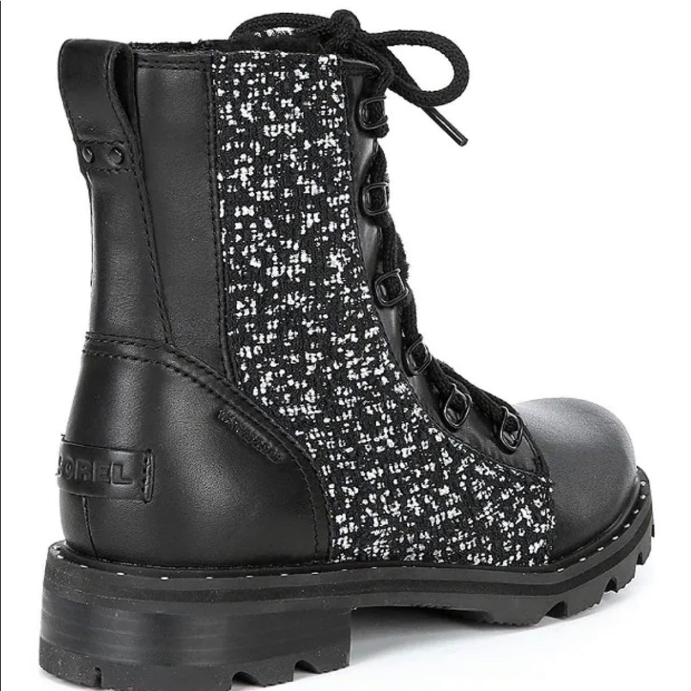 SOREL LENNOX LACE COZY WP BLACK BOOT Size: 8 - Picture 8 of 14